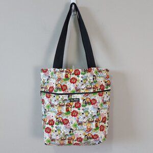 Maui Island Hawaii Aloha Tropical Beach Tote Bag Floral Utility Travel Zippered